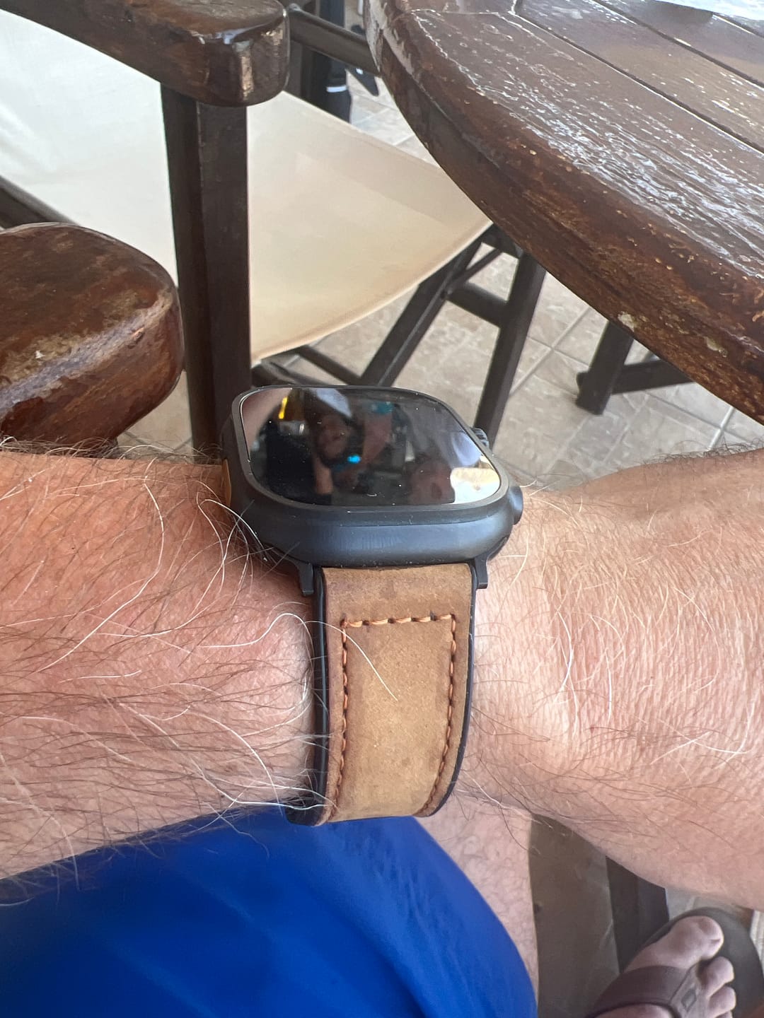 Customer photo review of Leather and Silicone Strap For Apple Watch