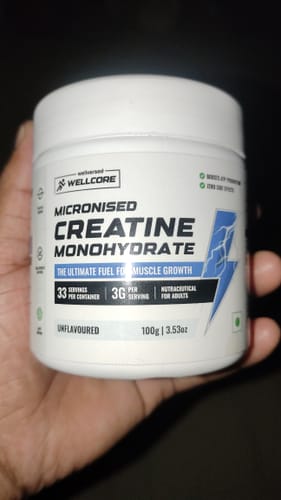 Customer photo review of Wellcore - Micronised Creatine Monohydrate (100g, 33 Servings)