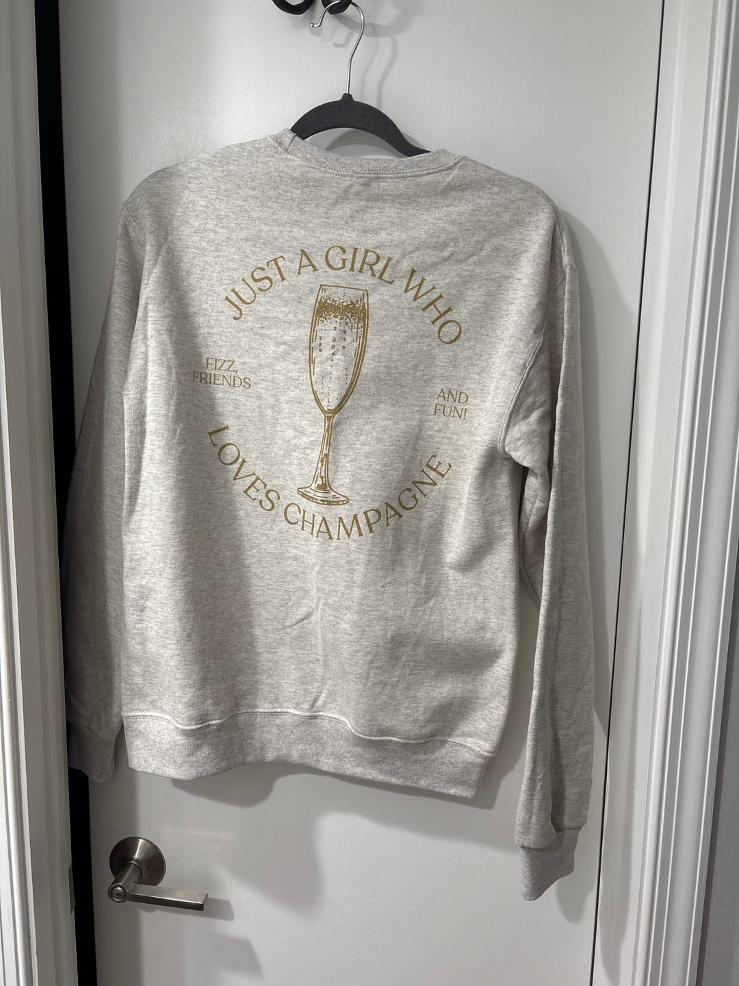 Customer photo review of Just A Girl Who Loves Champagne (Back Print)