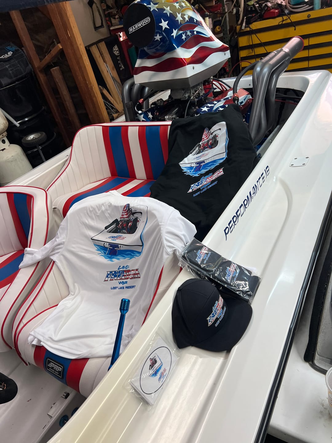 Customer photo review of Custom Oval Boat Stickers