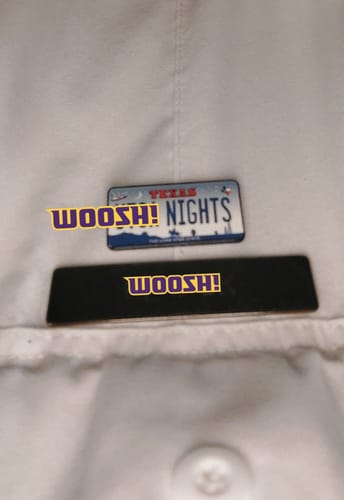 Customer photo review of Texas License Plate Enamel Pin
