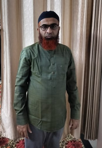 Customer photo review of Iconic - Olive Green Short Kurta for Men | Uathayam