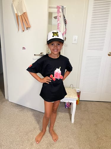 Customer photo review of Strawberry Milk B T-Shirt