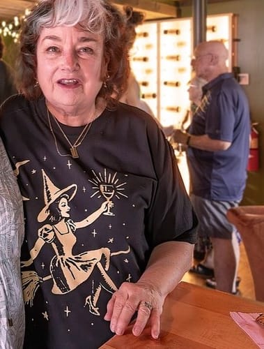 Customer photo review of Witchy Wine Comfort Colors Tee