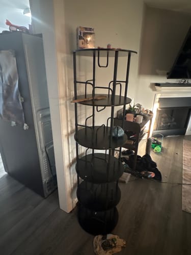 Customer photo review of Flycity 3-5 Tier Rotating Bookshelf With 360° Spinning Display