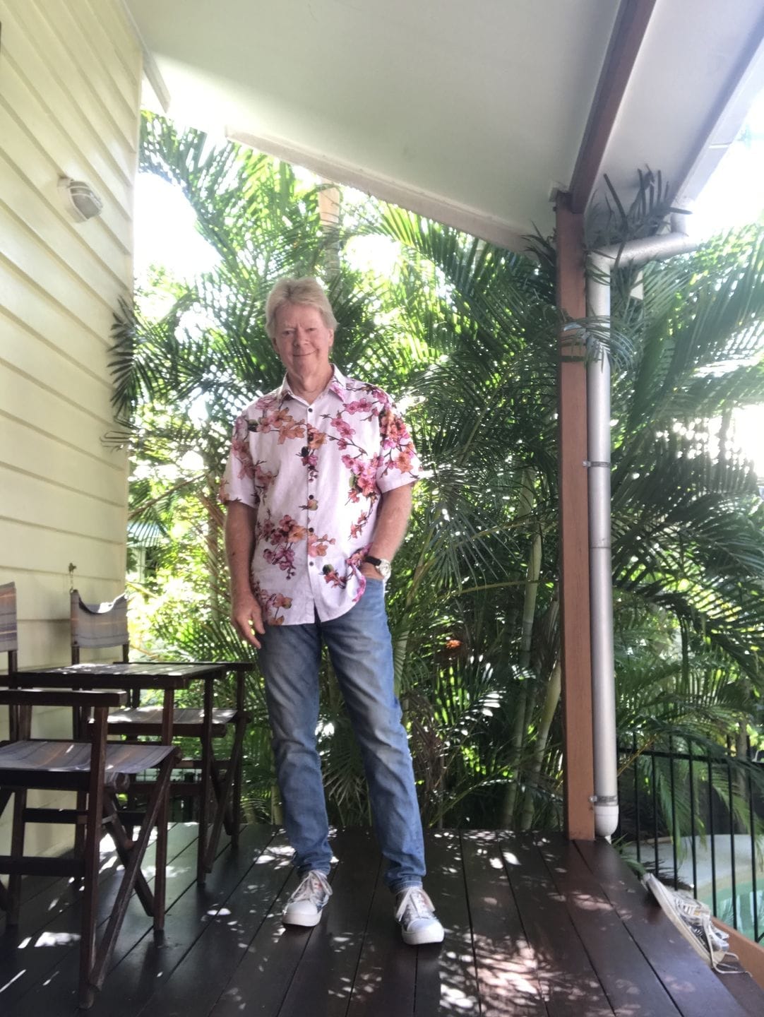Customer photo review of Herren Hemd mit tropischem Blumenmuster aus Baumwolle