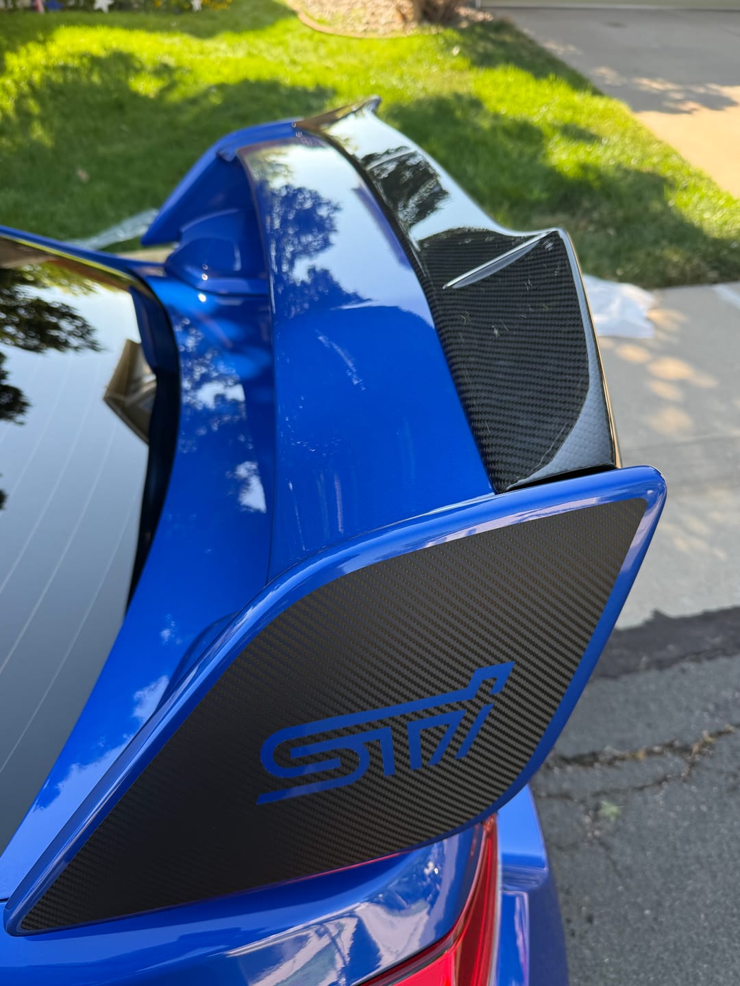 Customer photo review of 2015-21 Subaru STi Carbon Fiber Spoiler Gurney