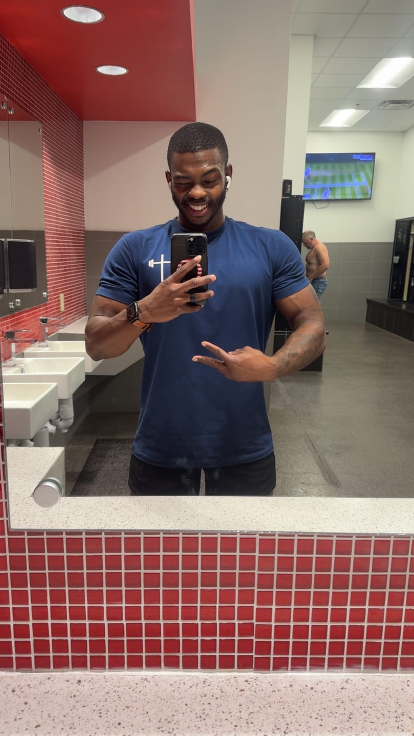 Customer photo review of Jesus Saves Performance Tee