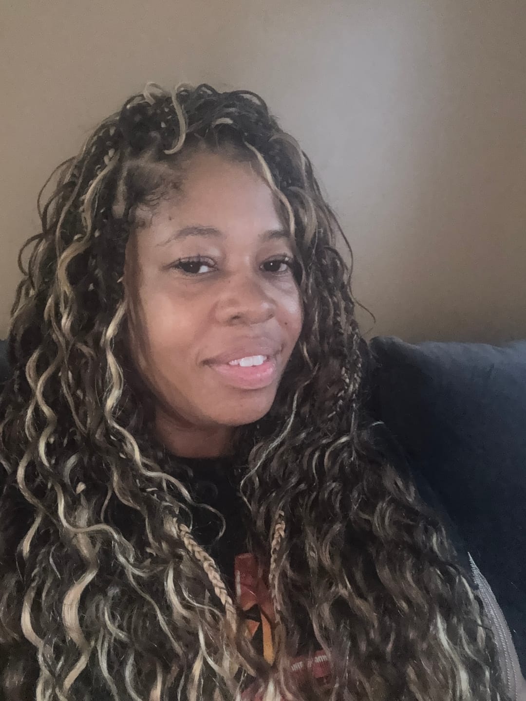 Customer photo review of #4 Medium Brown Deep Wave Bulk Hair Extensions for Braiding