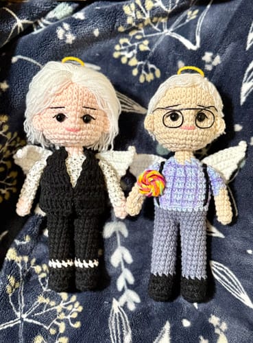 Customer photo review of Dolly® Personalized Crochet Doll with Photo Card