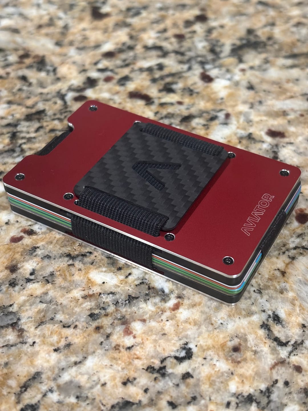 Customer photo review of NOT FLAW[LESS] SLIDE ONE Slim Wallets + Carbon Fiber Cash Clip