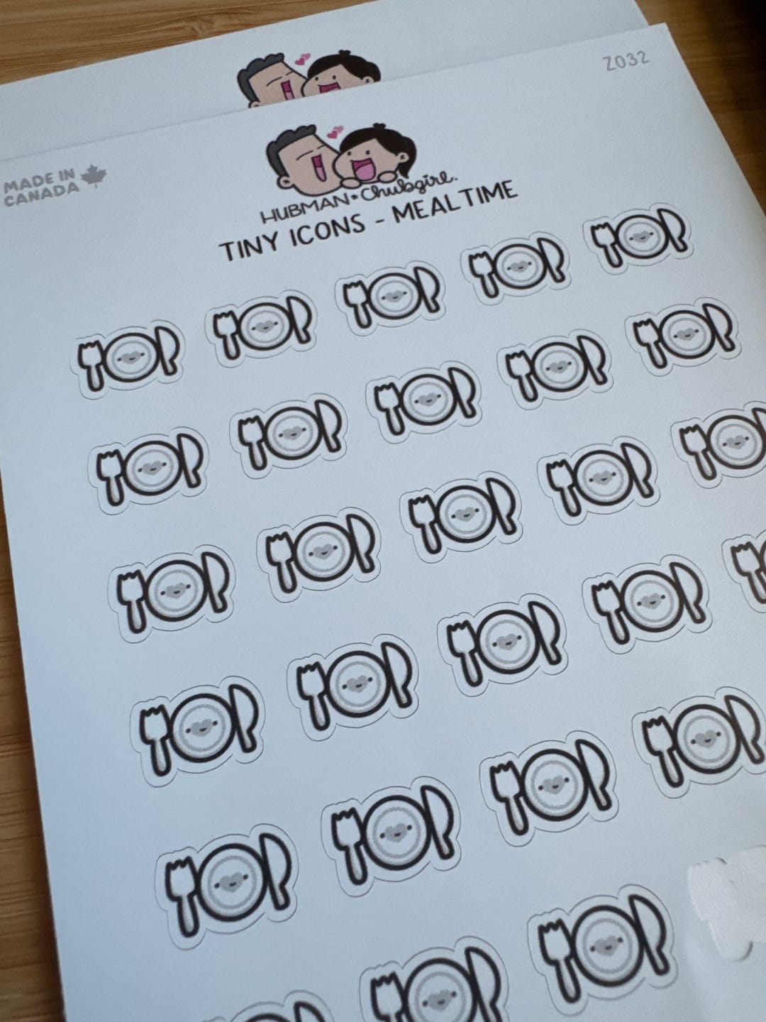 Customer photo review of Tiny Icons - Meal Time Planner Stickers