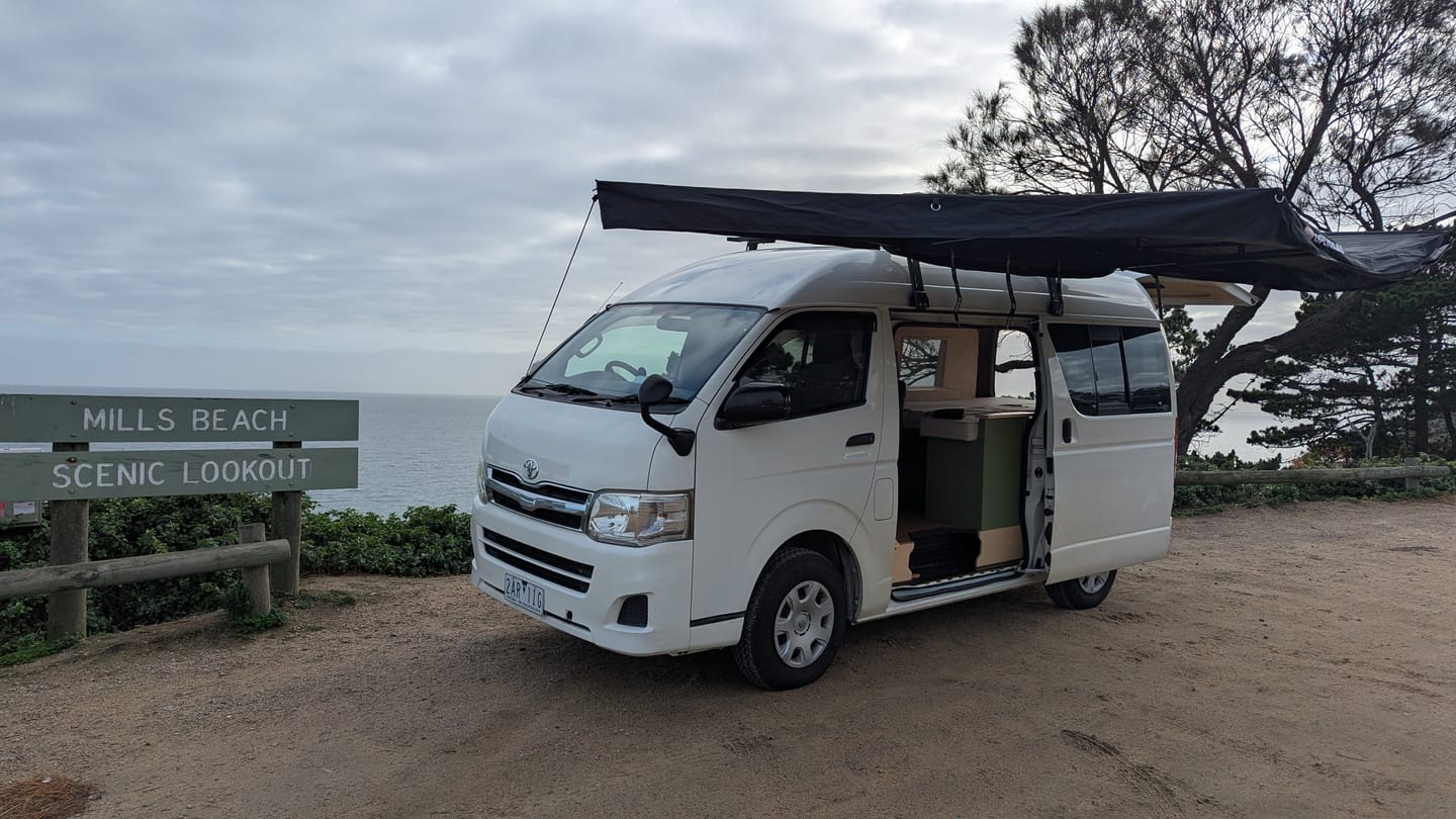 Customer photo review of OPENROAD 180 Free Standing Awning