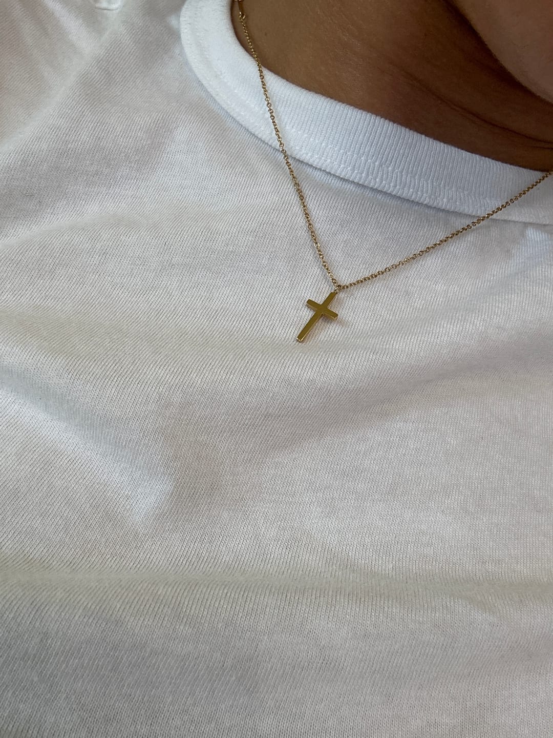 Customer photo review of Cross Pendant Necklace