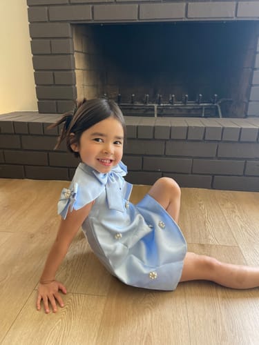 Customer photo review of Cute Baby Girl Bead Dress Beauty Pageant  Dress Toddler First Communion Dresses