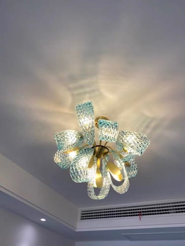 Customer photo review of WOW Peacock Art Glass Chandelier-wow2213b