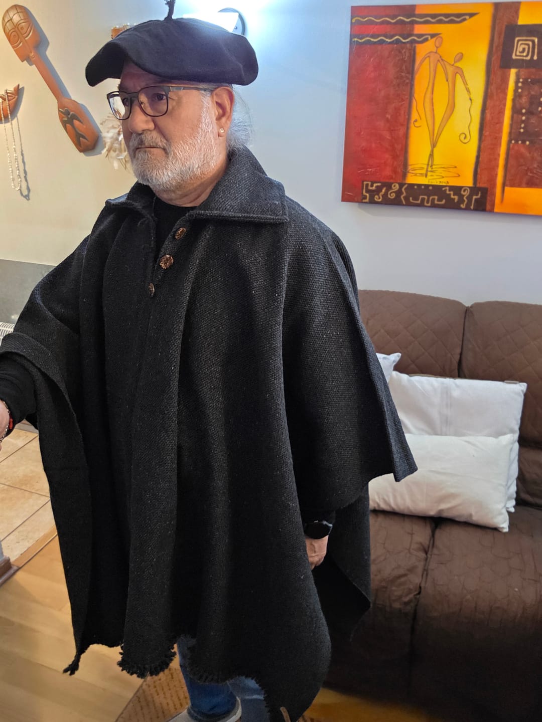 Customer photo review of PONCHO PREMIUM MARENGO CON CUELLO