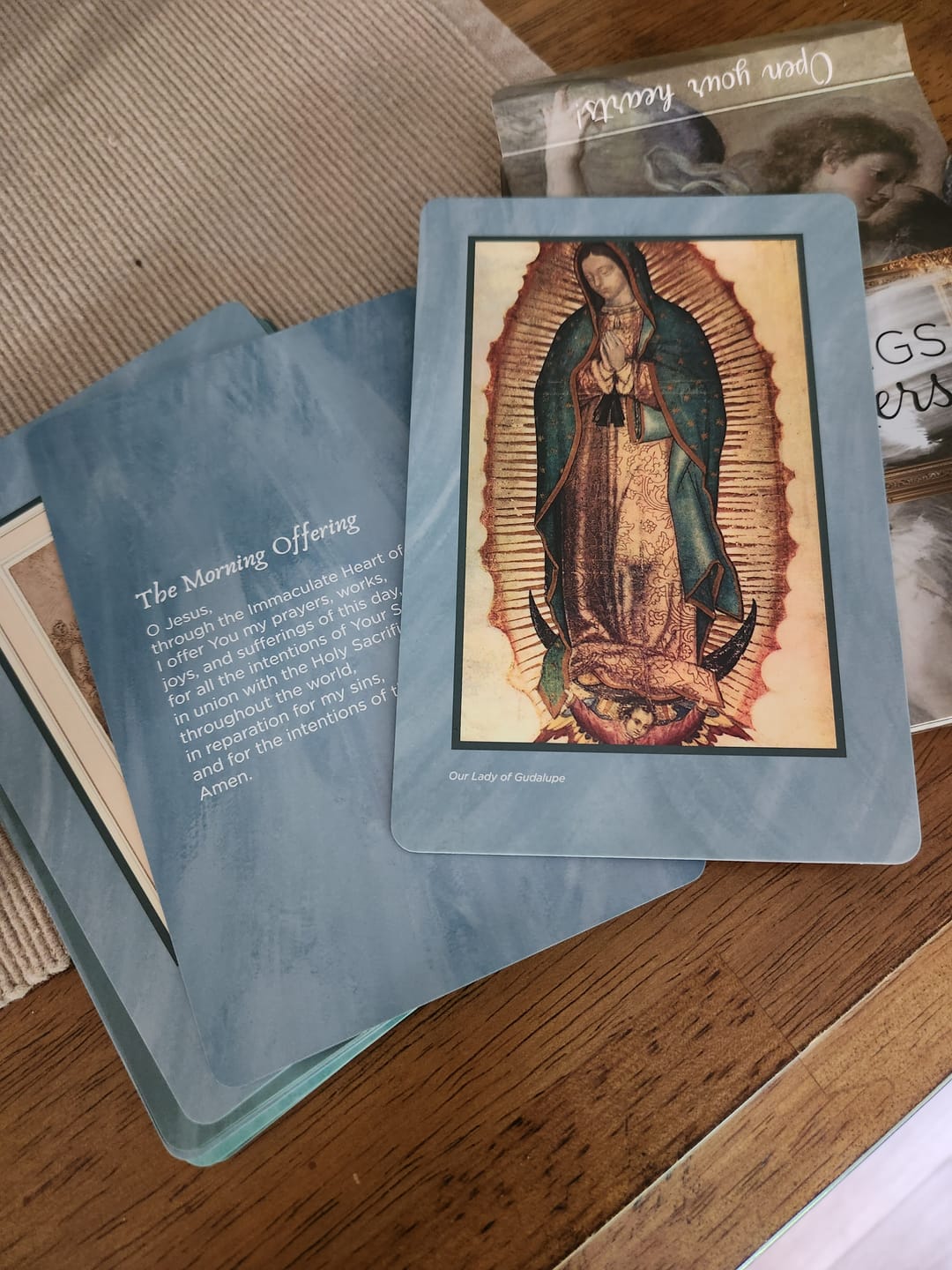 Customer photo review of Paintings + Prayers | Catholic Prayer Cards for Kids