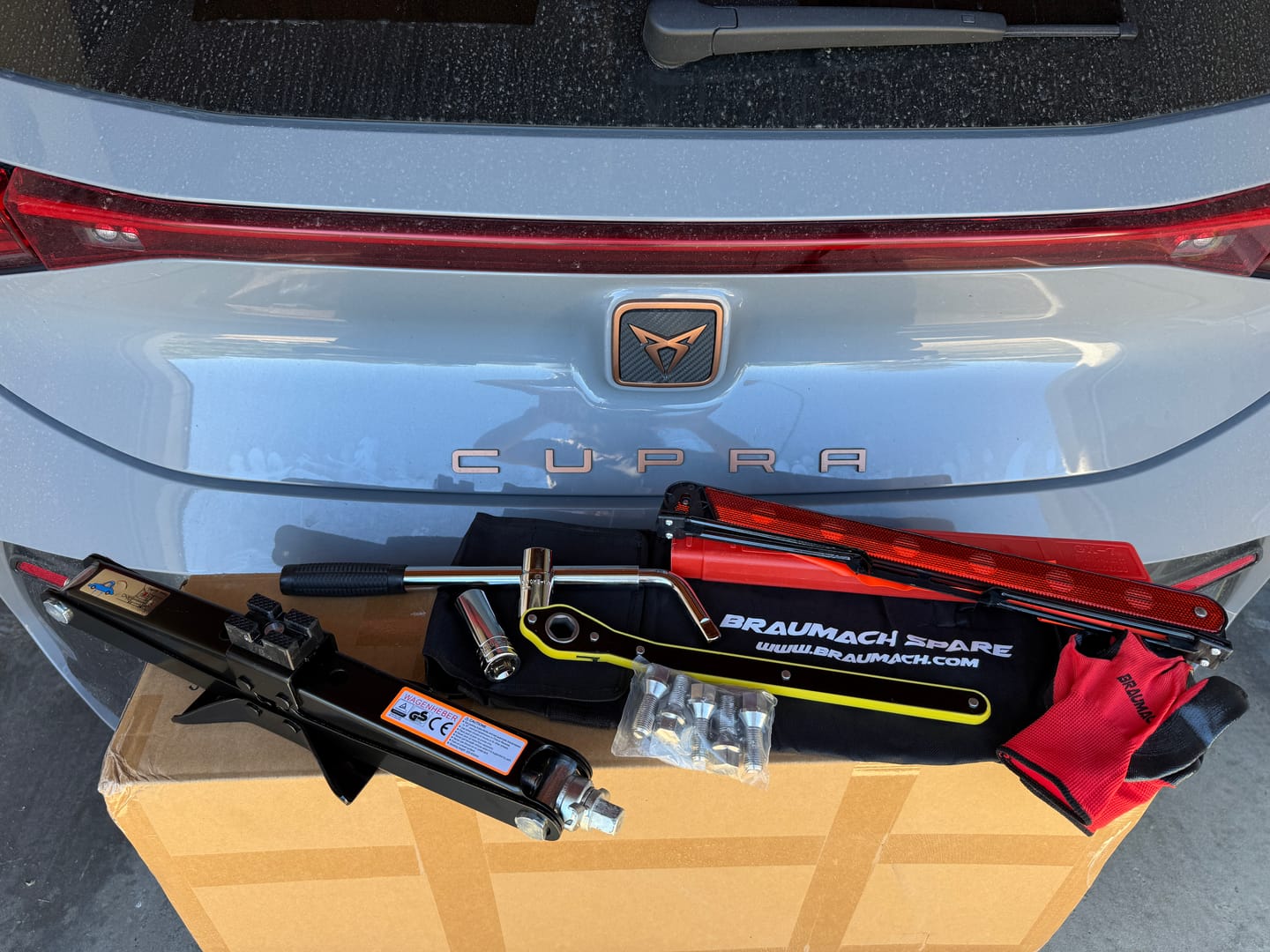 Customer photo review of CUPRA BORN EV Space Saver Spare Wheel - HUB CENTRIC - Braumach Spare Wheel Kit All Models - 2021-2026