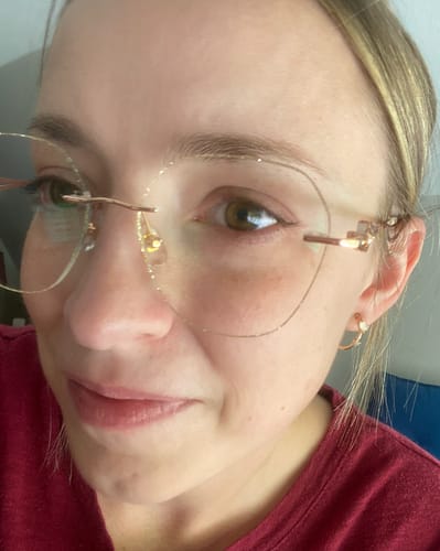 Customer photo review of Aria Eyeglasses