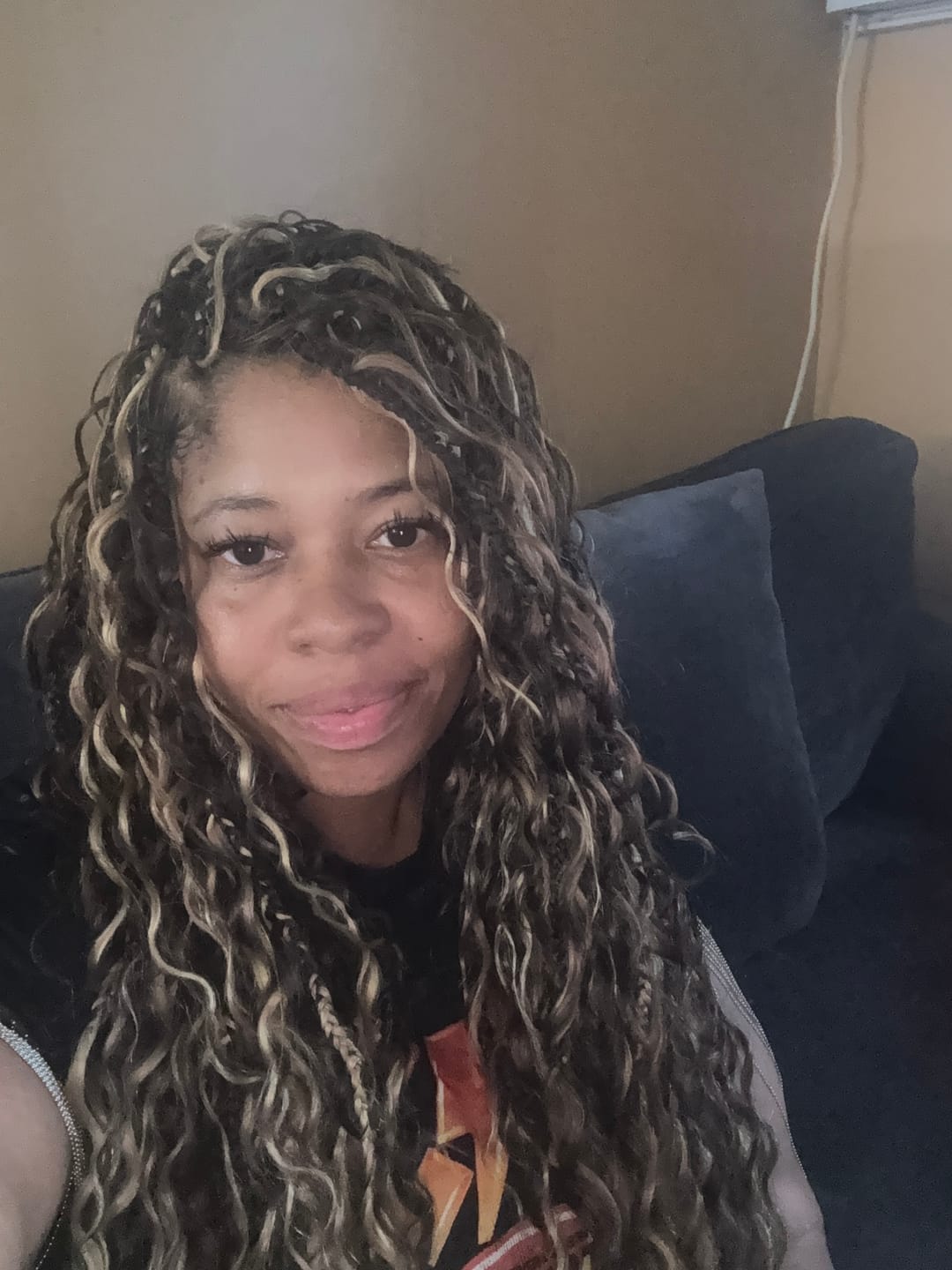 Customer photo review of #27 Honey Blonde Loose Deep Wave Bulk Hair Extensions for Braiding