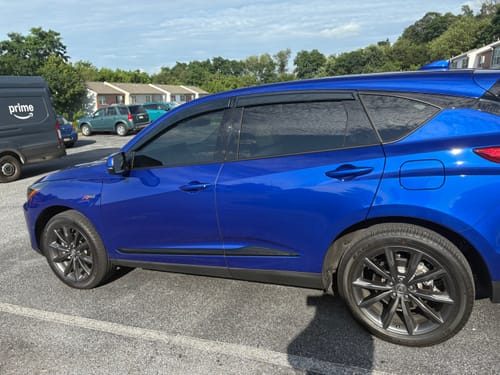 Customer photo review of Fit Acura RDX 2019-2025 Tinted Out-Channel Window Visor Rain Sun Guards Vent Deflectors