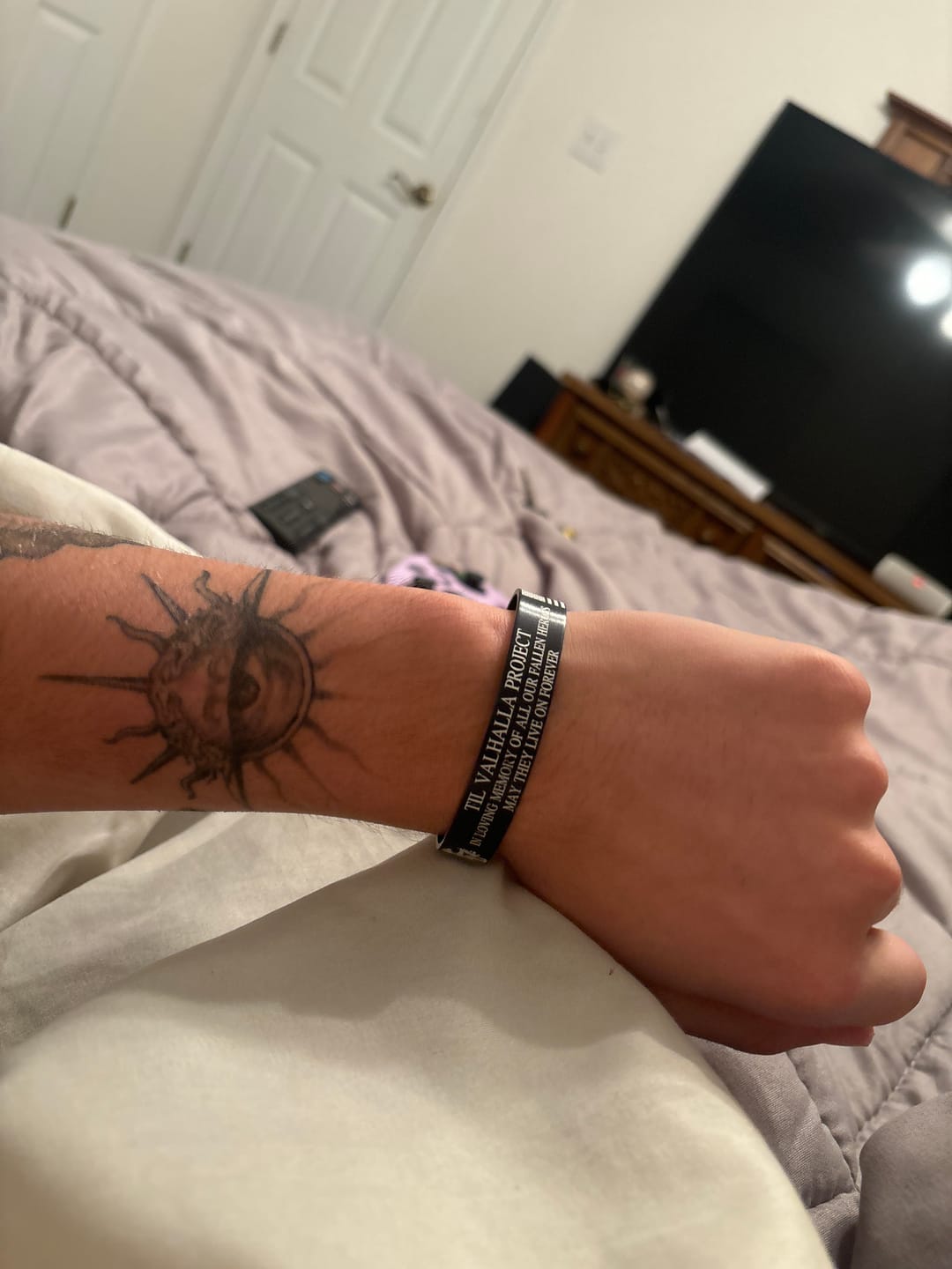 Customer photo review of Honor Our Fallen Heroes Memorial Bracelet