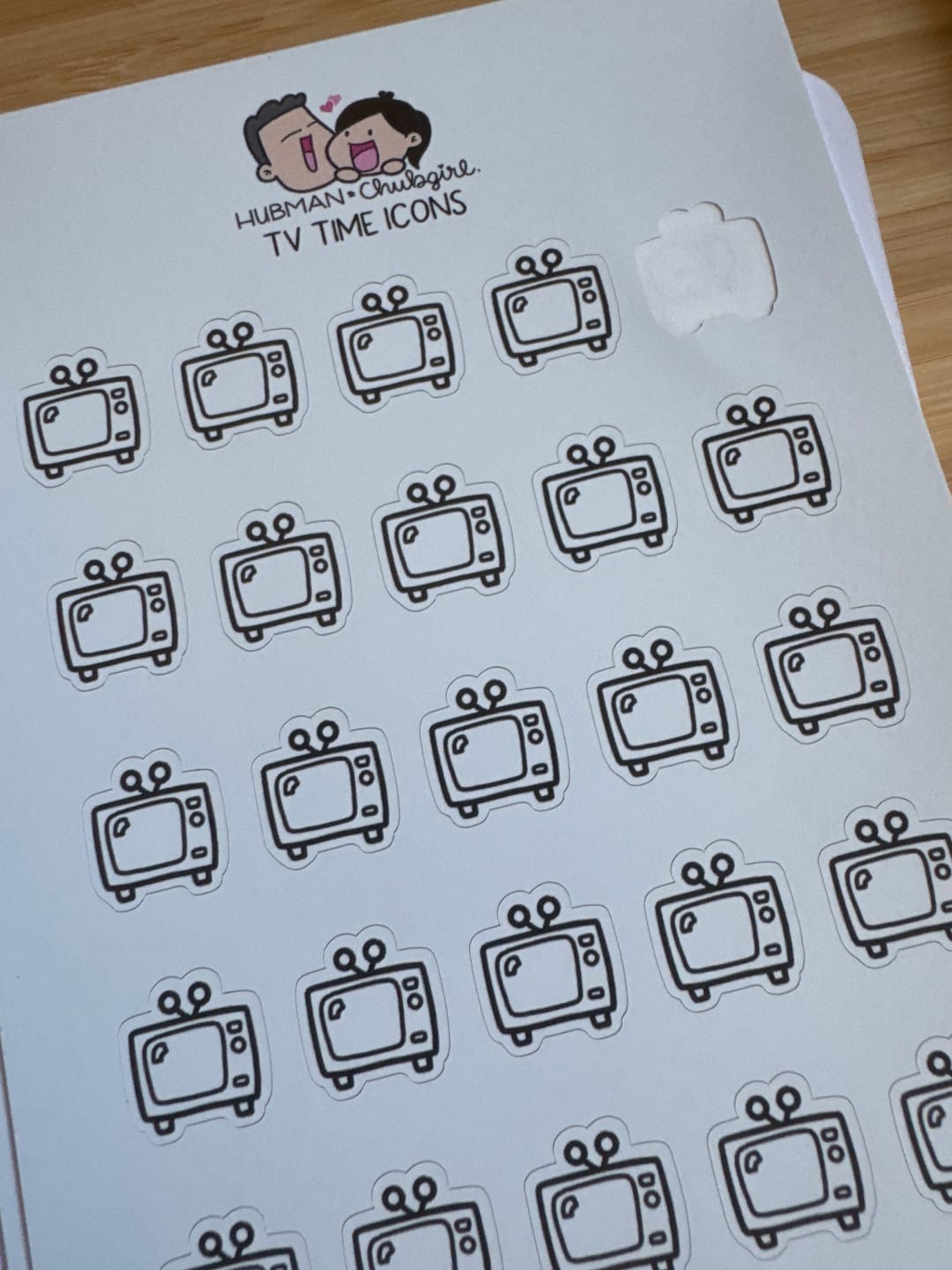 Customer photo review of TV Time Icons Planner Stickers