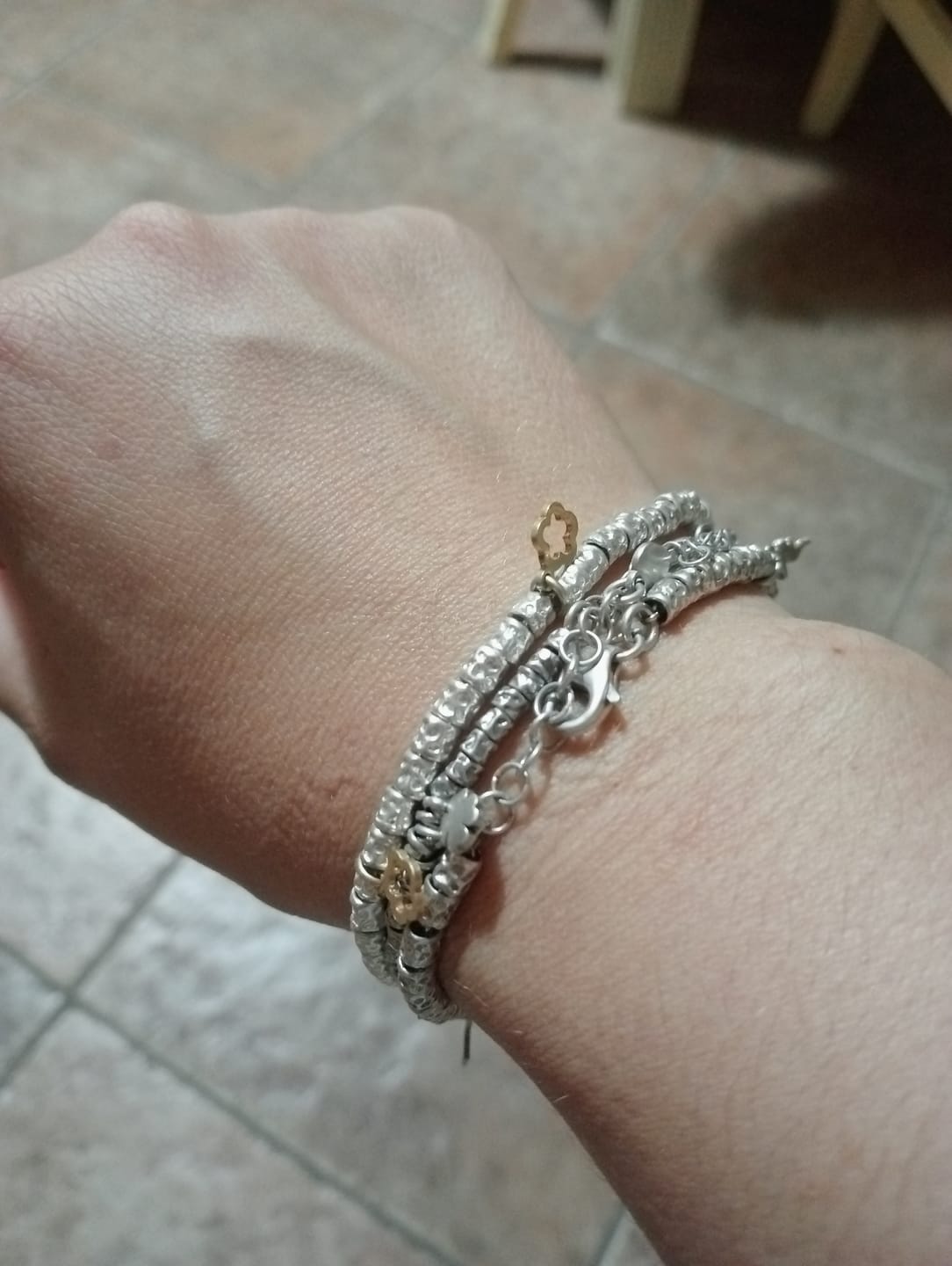 Customer photo review of CREA IL TUO BRACCIALE GRANELLI MAXI - charms oro