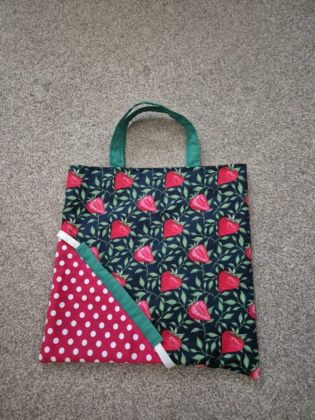 Customer photo review of Strawberry Rose & Hubble Cotton Poplin Fabric