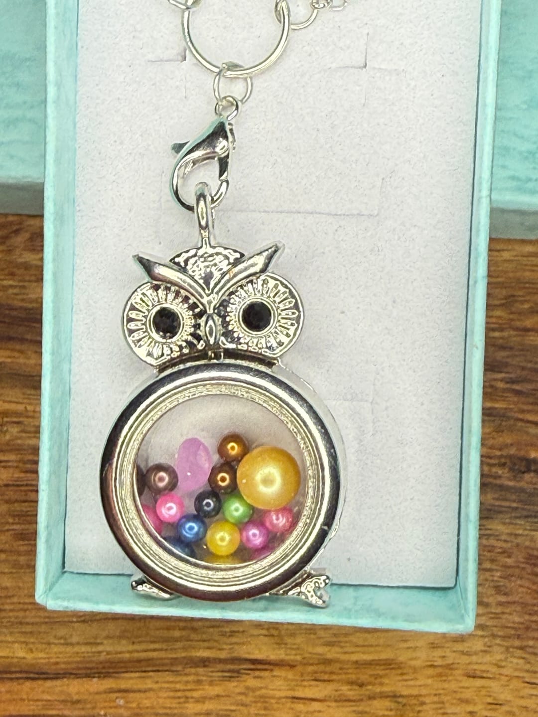 Customer photo review of Glass Locket Pendant Magnetic - 30mm Owl
