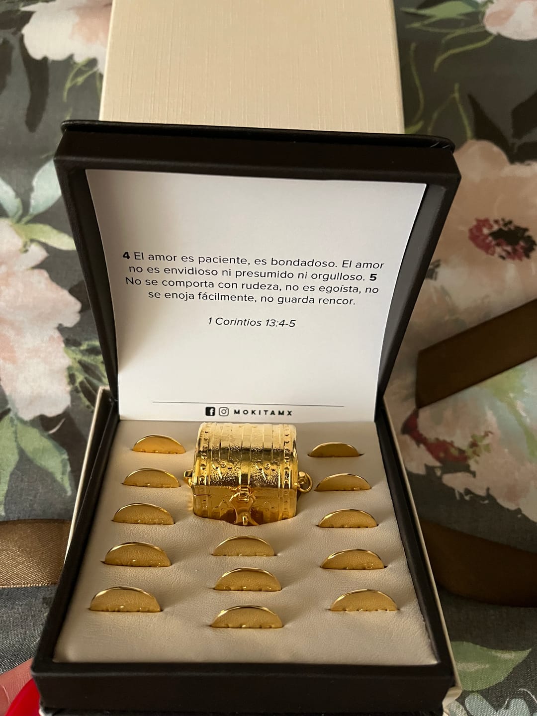 Customer photo review of SET PREMIUM: Arras personalizadas Baño en Oro / Rodio