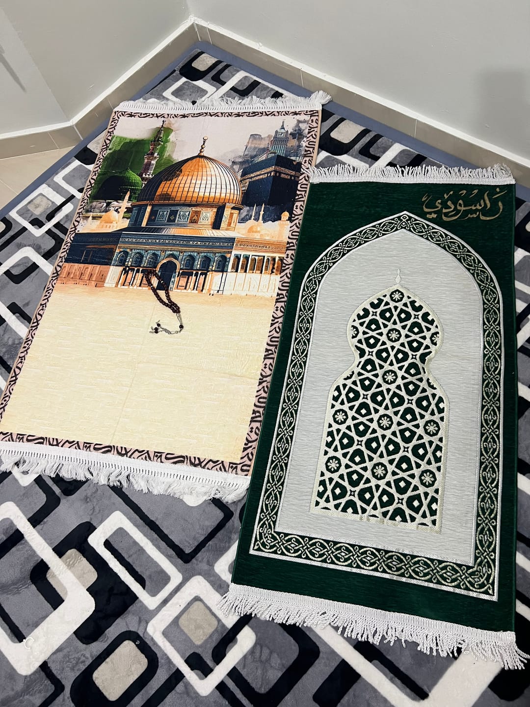 Customer photo review of Al-Haramain & Al-Aqsa  Padded Prayer Mat