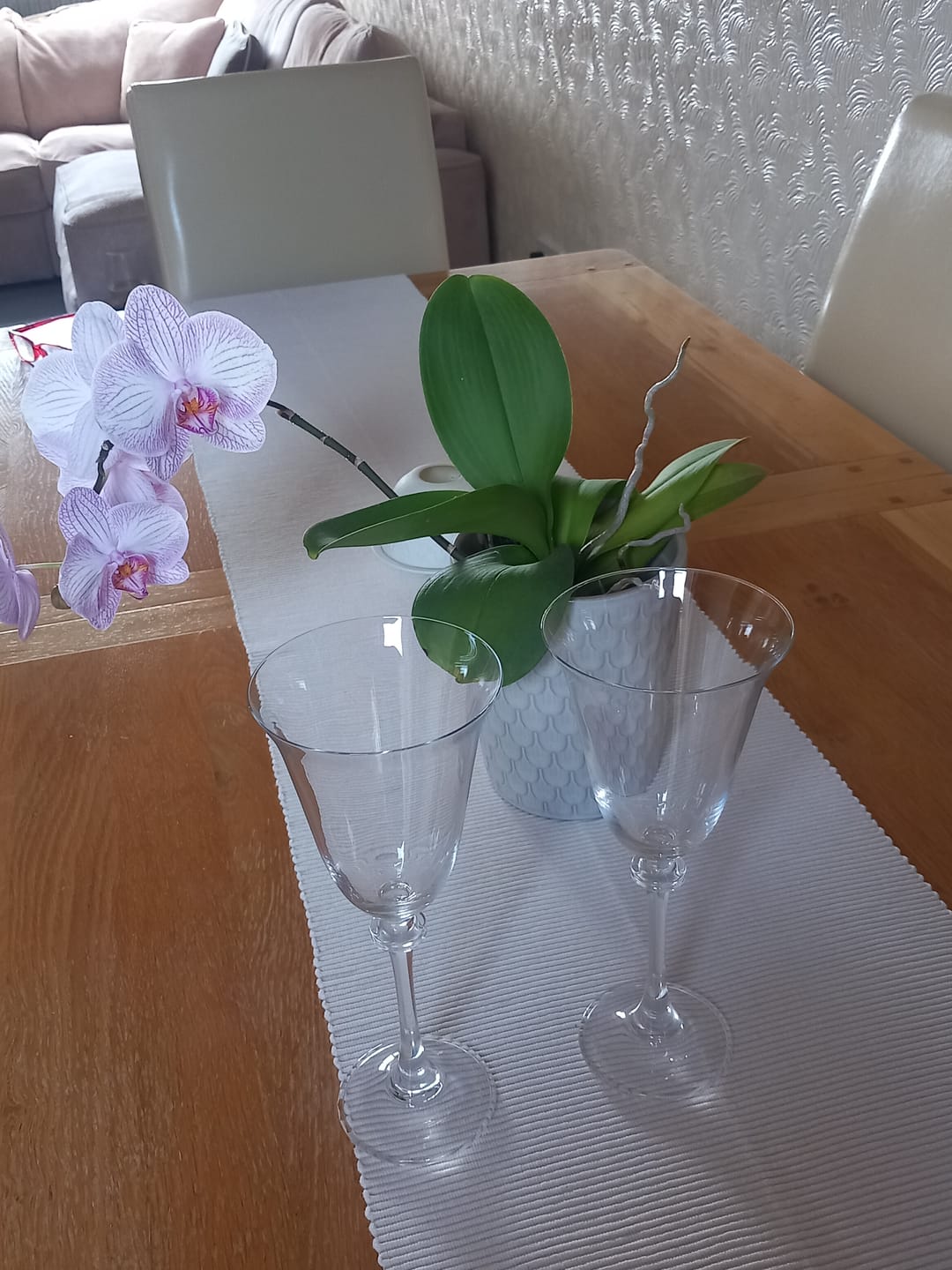 Customer photo review of Galway Crystal Liberty Goblet Pair