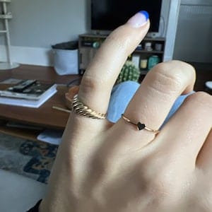Customer photo review of Tiny Heart Ring