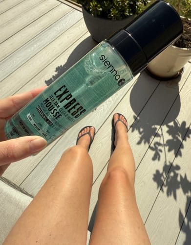 Customer photo review of Express Clear Tan Water Mousse