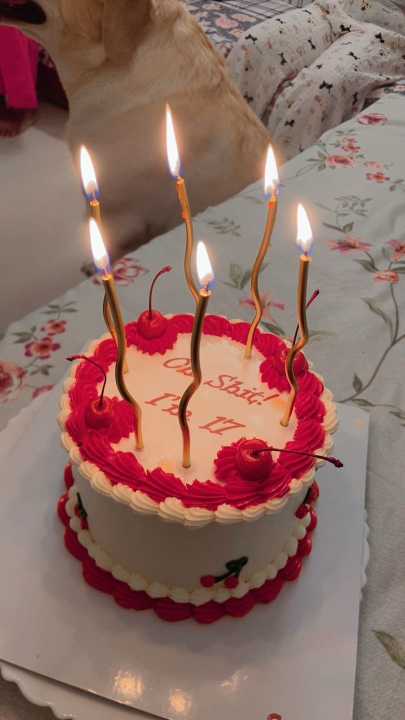 Customer photo review of Cherry Vintage Cake