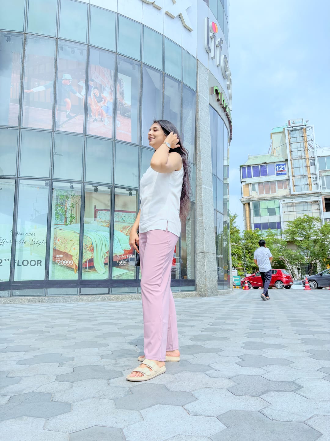 Customer photo review of Women Ash Wide Leg Pants
