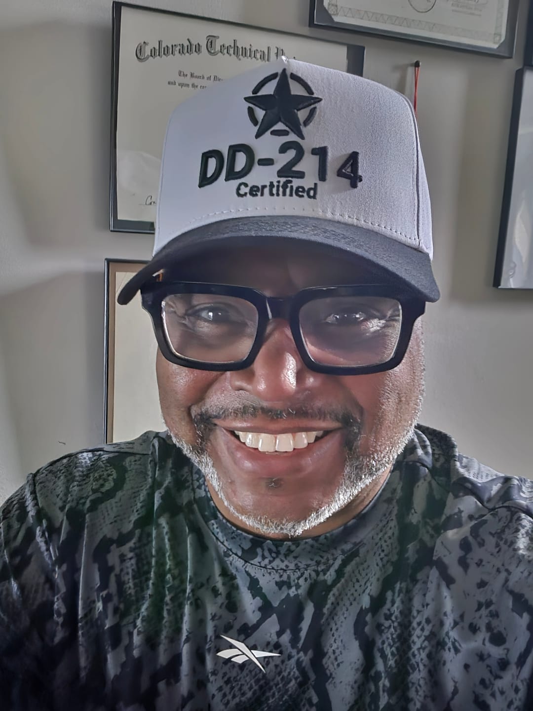 Customer photo review of Veterans Honor Snapback - (White & Black)