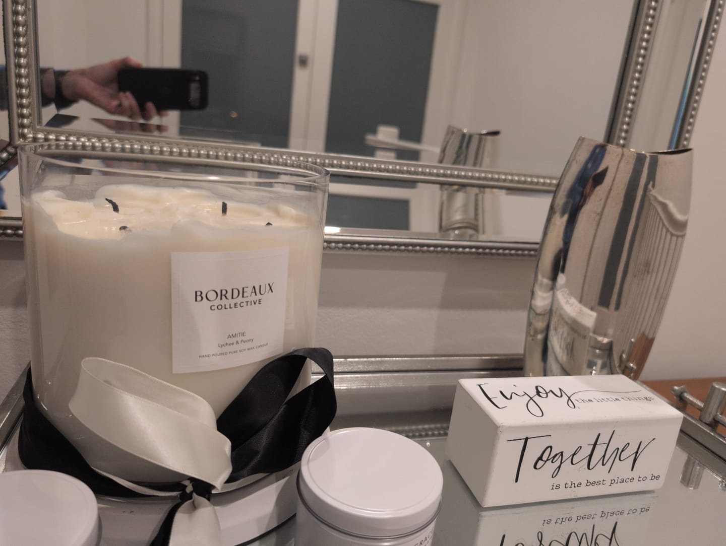 Customer photo review of AMITIE - Lychee & Peony Large Deluxe Candle