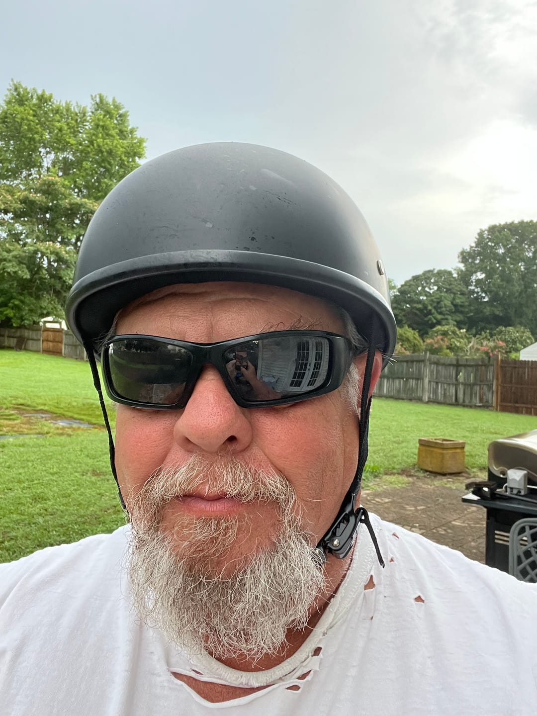 Customer photo review of World's Smallest & Lightest DOT Open Beanie Helmet - Matte Black