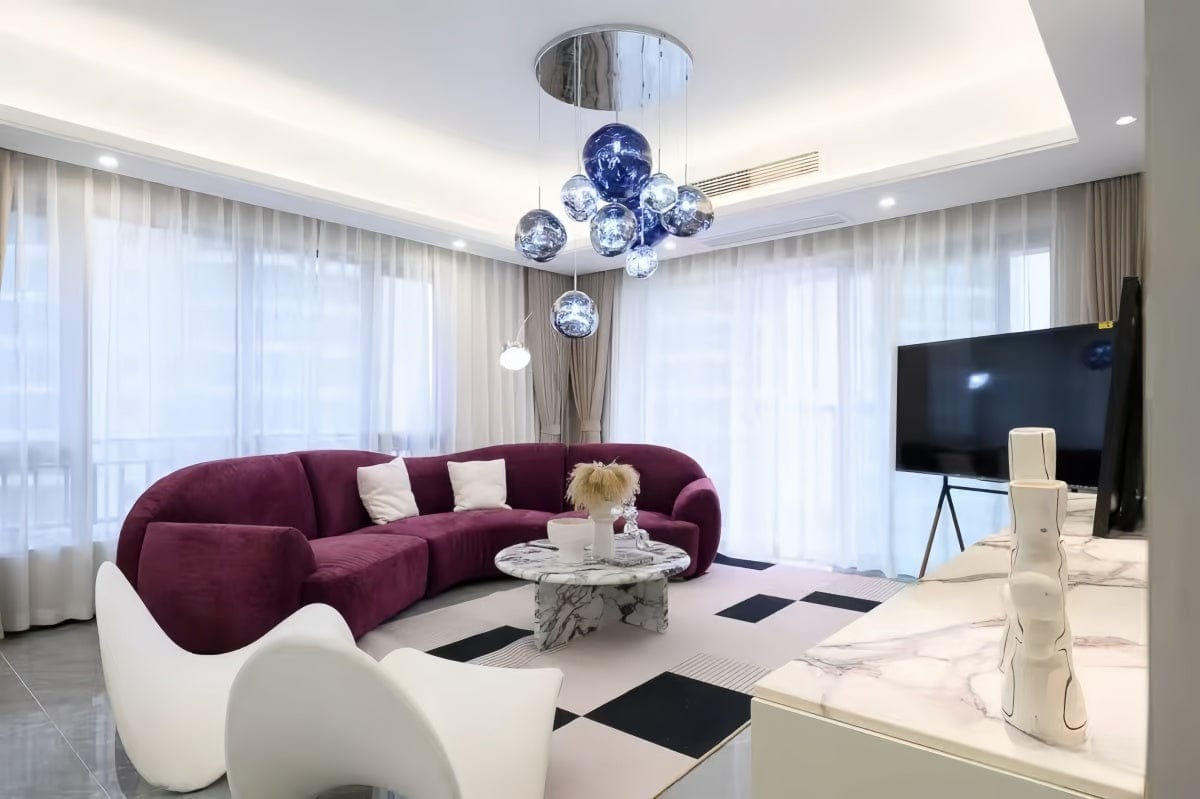 Customer photo review of Tambora Lava Pendant Light(Mixed Sizes), Bulb Version