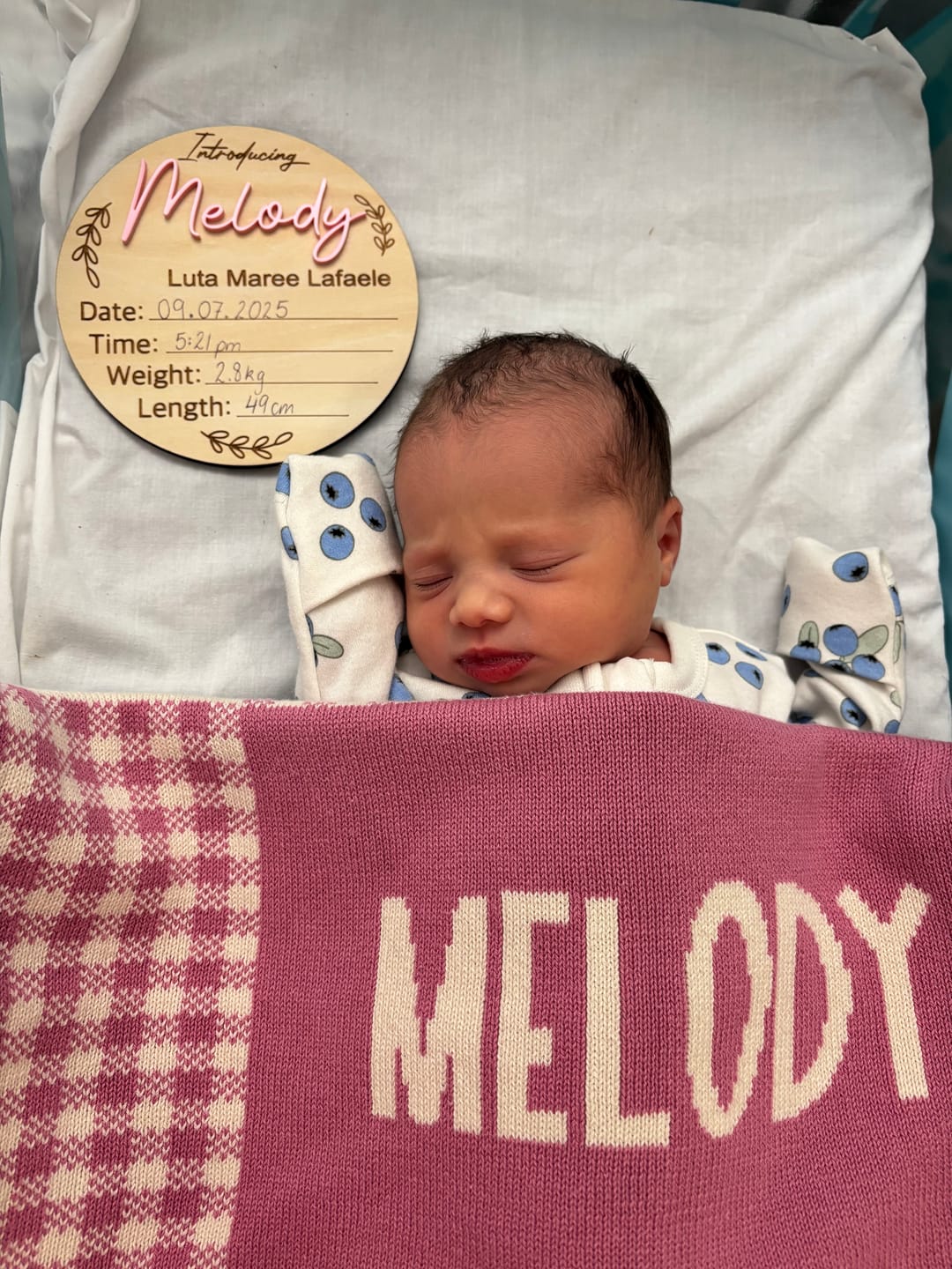 Customer photo review of Personalised Baby Birth Announcement Plaque