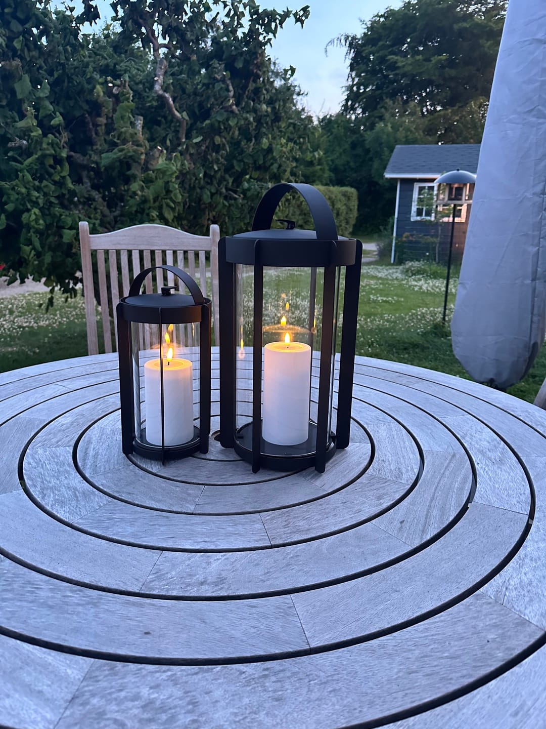 Customer photo review of Udendørs LED Bloklys Ø 7,5 x 12,5 cm Hvid