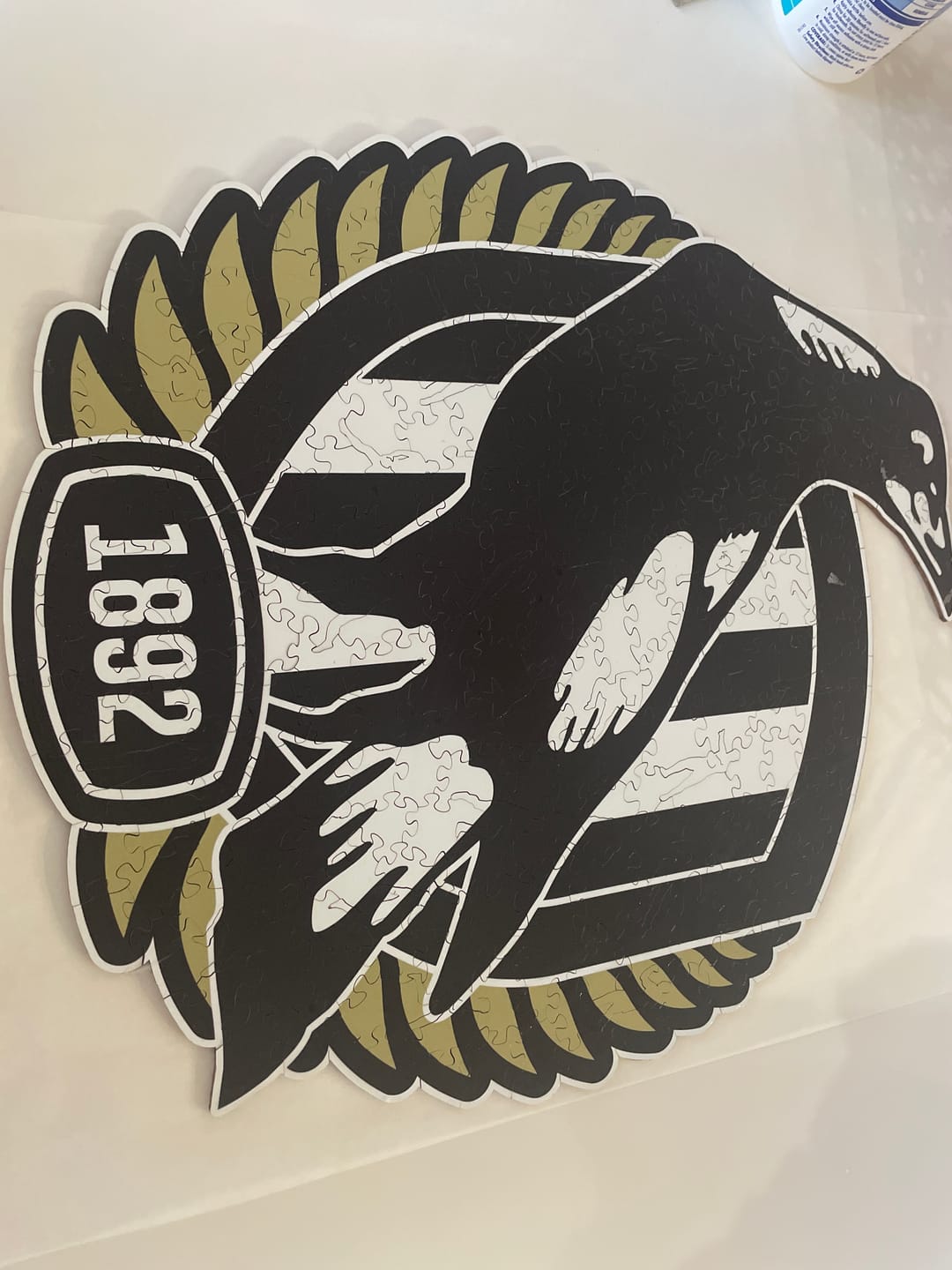 Customer photo review of Collingwood FC Logo - Wooden Puzzle