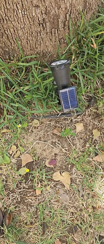 Customer photo review of 9 LED Solar Spot Lights