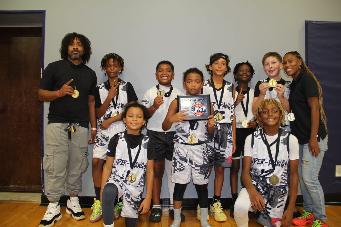 Customer photo review of Custom Reversible Basketball Suit for Adults and Kids Personalized Jersey Black&Gray