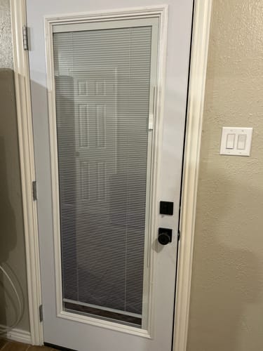 Customer photo review of Raise & Lower Blinds Glass and Frame Kit (Full Lite)