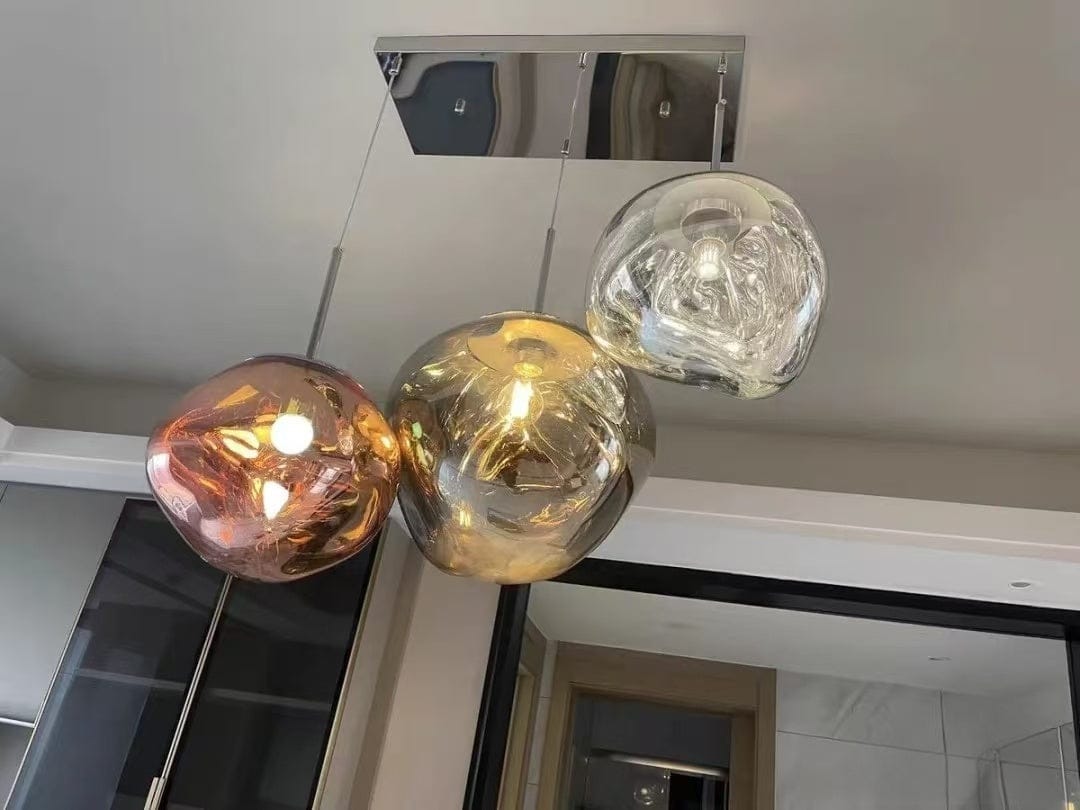 Customer photo review of Tambora Lava Pendant Light(Mixed Sizes), Bulb Version