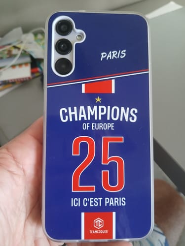 Customer photo review of Coque foot PARIS SG PSG COLLECTOR CHAMPIONS D'EUROPE CHAMPIONS LEAGUE 2025 - TEAMCOQUES